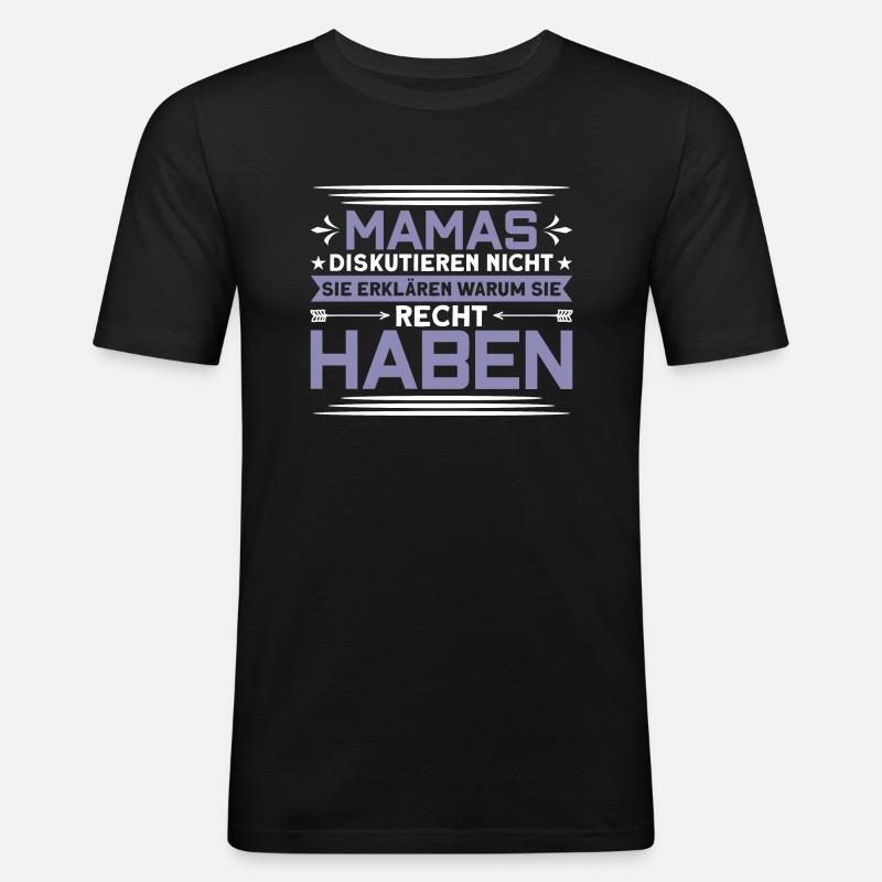 Mama Ehefrau Mutter - Männer Slim Fit T-Shirt - Schwarz