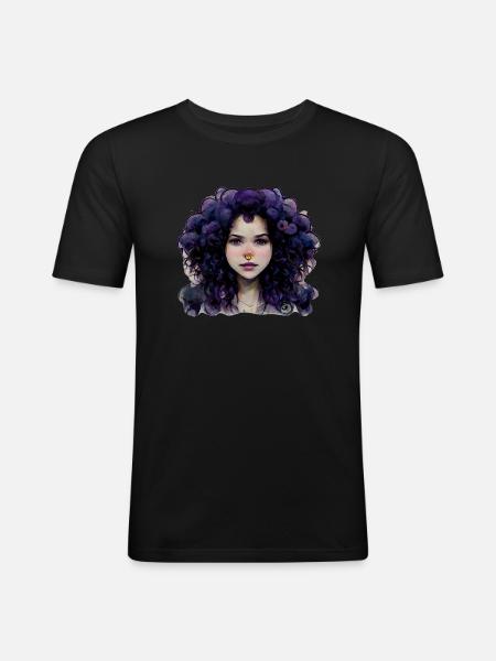 Violet - Men's Slim Fit T-Shirt - black