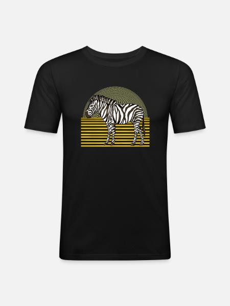 Zebra - Men's Slim Fit T-Shirt - black