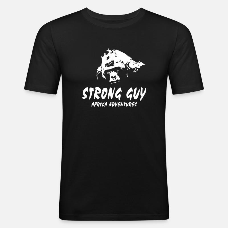 Gorilla - Monkey - Men's Slim Fit T-Shirt - black