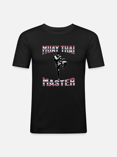 Muay Thaï Boxe Muay Thaï - T-shirt près du corps Homme - noir