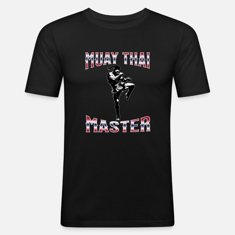 Muay Thaï Boxe Muay Thaï - T-shirt près du corps Homme - noir
