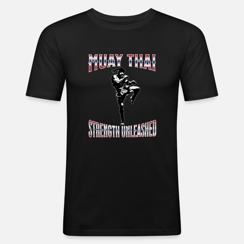 Muay Thai Boxe Muay Thai - T-shirt près du corps Homme - noir