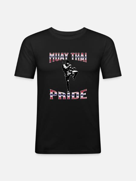 Muay Thaï Boxe Muay Thaï - T-shirt près du corps Homme - noir