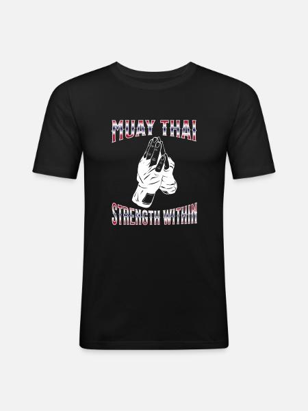 Muay Thaï Boxe Muay Thaï - T-shirt près du corps Homme - noir