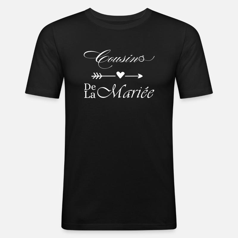 Der Cousin der Braut - Männer Slim Fit T-Shirt - Schwarz