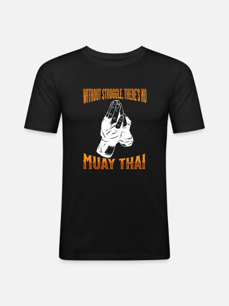Muay Thai Boxe Muay Thai - T-shirt près du corps Homme - noir