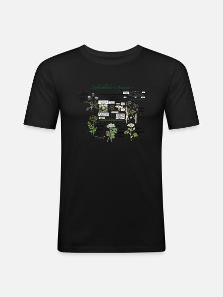 Doldengewächs - Männer Slim Fit T-Shirt - Schwarz