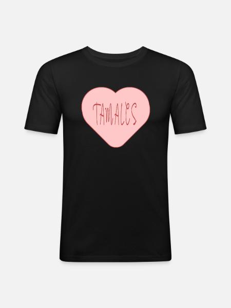 tamales love tamales time - Men's Slim Fit T-Shirt - black