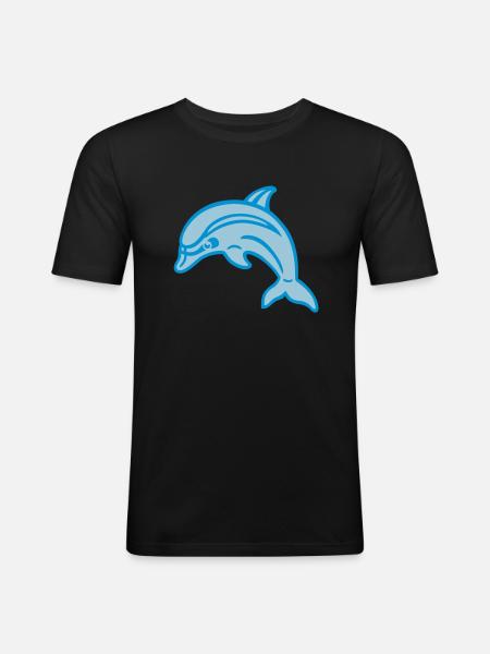 Dolphin 01.1 - Men's Slim Fit T-Shirt - black