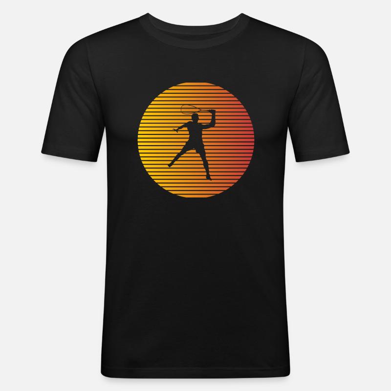 Squash - Männer Slim Fit T-Shirt - Schwarz