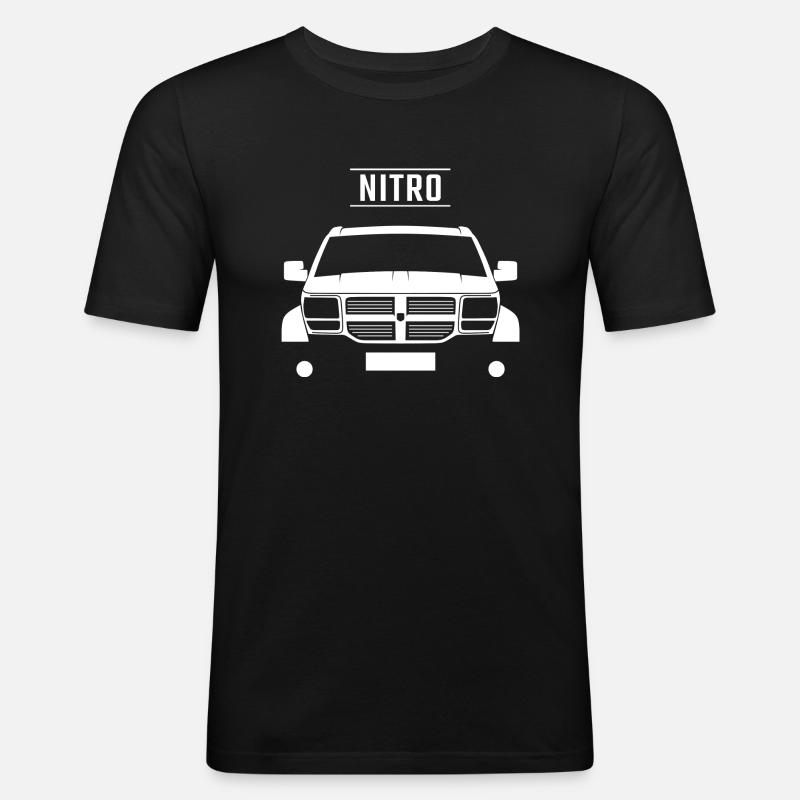 Dodge Nitro Design - Männer Slim Fit T-Shirt - Schwarz