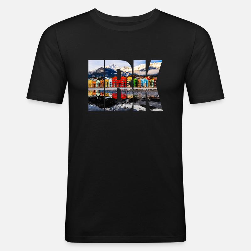 IBK Marktplatz - Männer Slim Fit T-Shirt - Schwarz