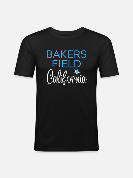 BAKERSFIELD California - T-shirt près du corps Homme - noir