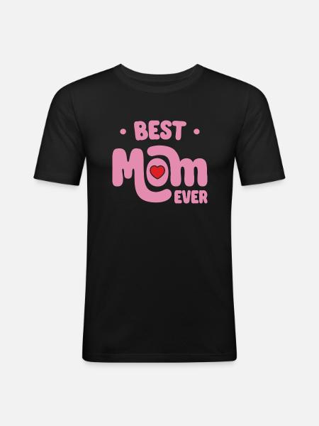 Beste Mutter aller Zeiten - Männer Slim Fit T-Shirt - Schwarz