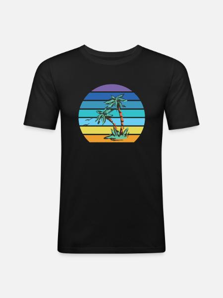 Pool Boy Swimming Lifeguard - Men's Slim Fit T-Shirt - black