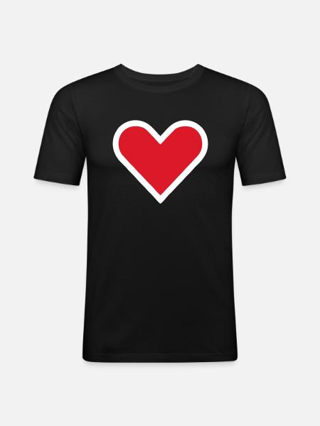 Boundless Love Heart - Men's Slim Fit T-Shirt - black