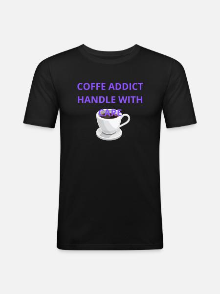 COFFE - T-shirt près du corps Homme - noir