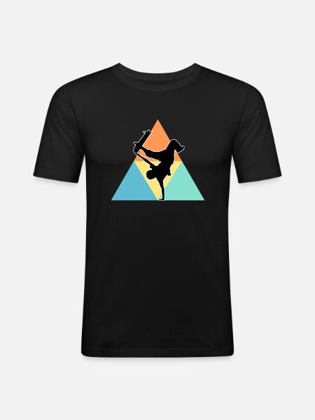 Skateboarding - Männer Slim Fit T-Shirt - Schwarz