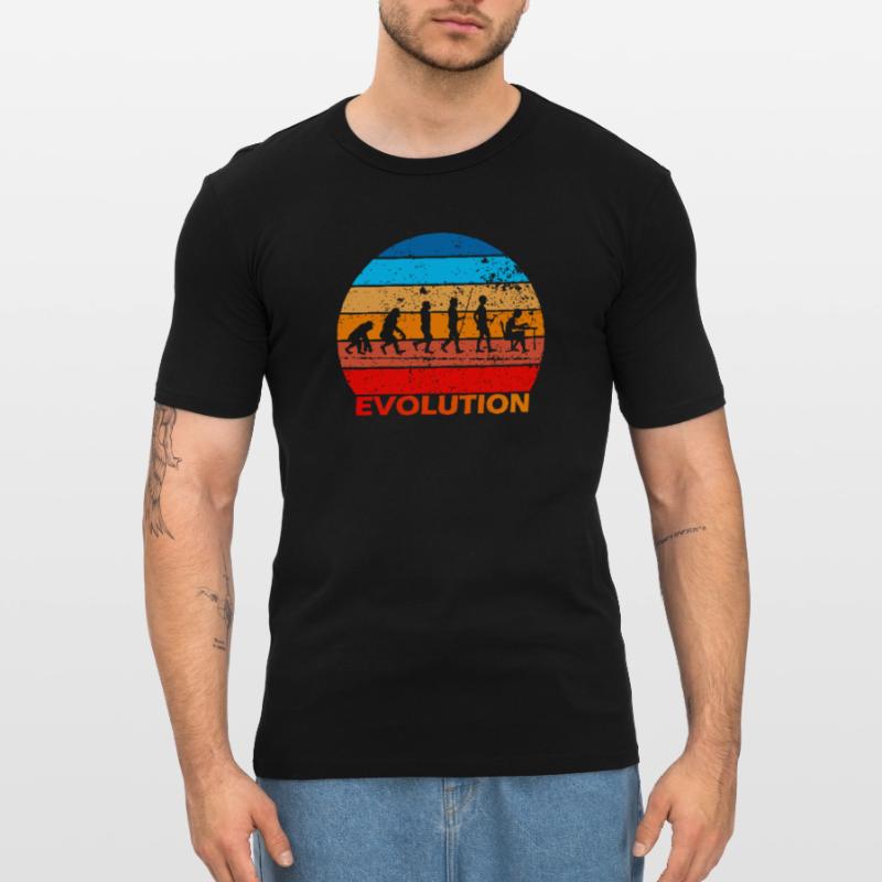 Evolution of IT EDP Computer Science Computer Nerds Men's Slim Fit T-Shirt