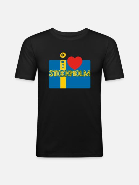 stockholm - Men's Slim Fit T-Shirt - black