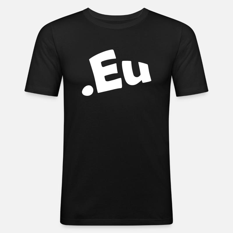 Europe Code internet du pays - T-shirt près du corps Homme - noir