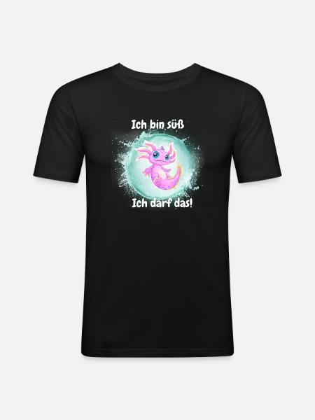 Ich bin süß - Männer Slim Fit T-Shirt - Schwarz