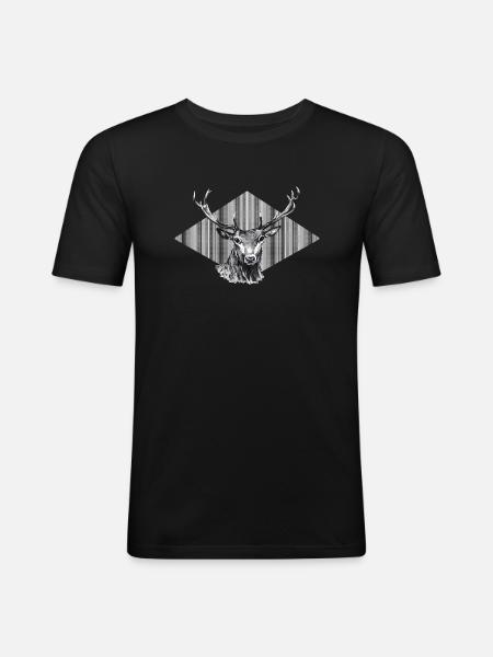 Deer - Men's Slim Fit T-Shirt - black