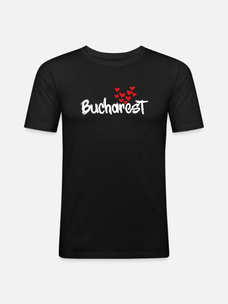 Bucharest - Men's Slim Fit T-Shirt - black