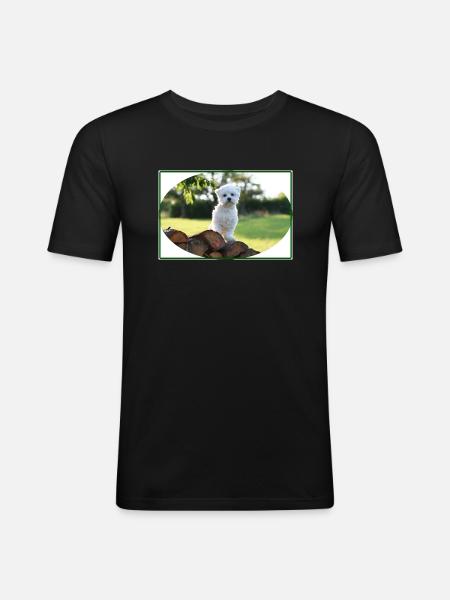 Malteser - Männer Slim Fit T-Shirt - Schwarz