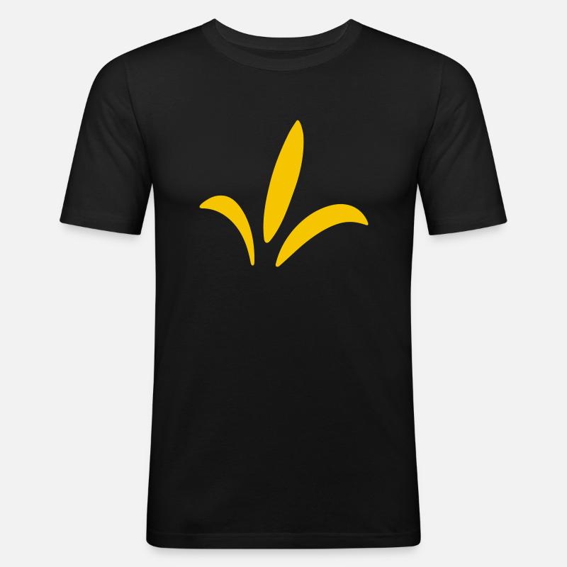 Fleur-de-Lys - Männer Slim Fit T-Shirt - Schwarz
