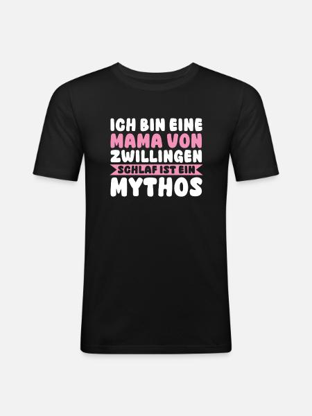 Mom of twins - Men's Slim Fit T-Shirt - black