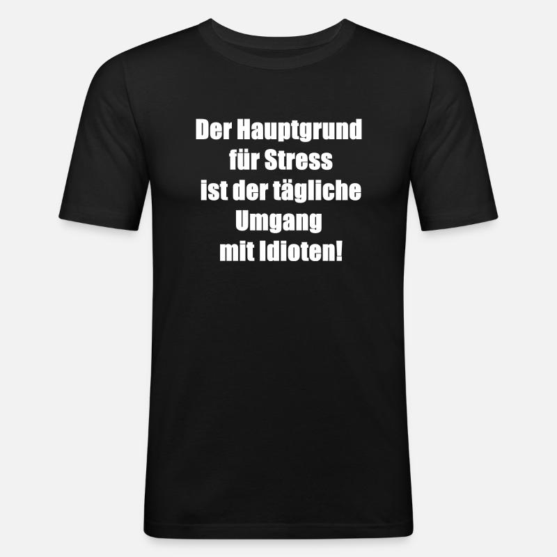 Sprüchedesign | lustig Spruch Diss | Geschenkidee - Männer Slim Fit T-Shirt - Schwarz