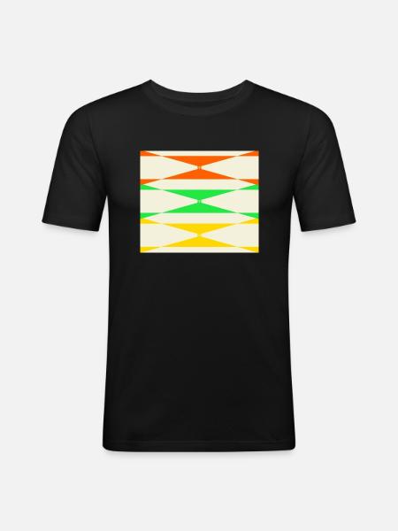 Farbecke - Männer Slim Fit T-Shirt - Schwarz