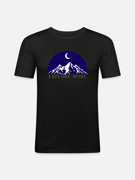 Explore more - Men's Slim Fit T-Shirt - black