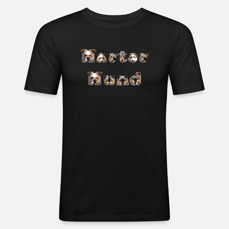 Harter Hund - Männer Slim Fit T-Shirt - Schwarz
