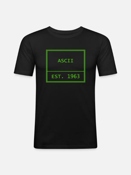 ASCII - Men's Slim Fit T-Shirt - black