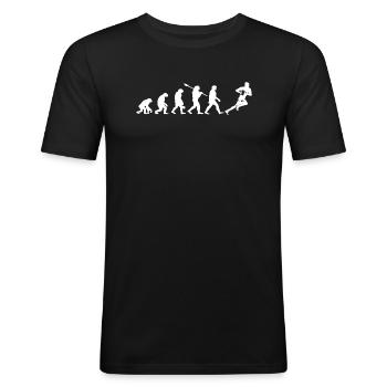 RUGBY - Rugby Sport - Rugby Humour - T-shirt près du corps Homme - noir - Devant - Nik (191cm)