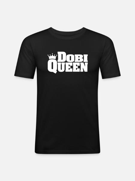 DOBI QUEEN Doberman Doberman - Men's Slim Fit T-Shirt - black
