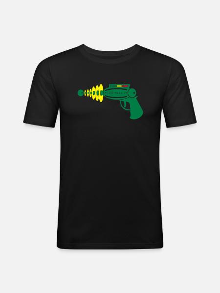 Taser - Männer Slim Fit T-Shirt - Schwarz