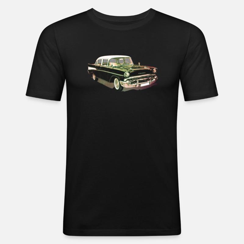 Oldtimer - Männer Slim Fit T-Shirt - Schwarz