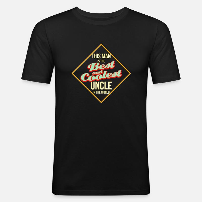 coolest uncle best uncle - Men's Slim Fit T-Shirt - black