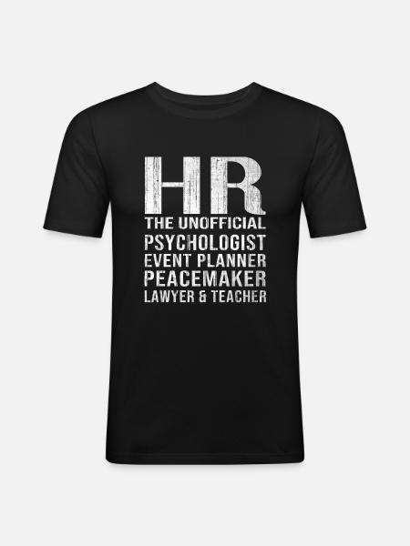 HR Manager Personalabteilung Recruiter - Männer Slim Fit T-Shirt - Schwarz