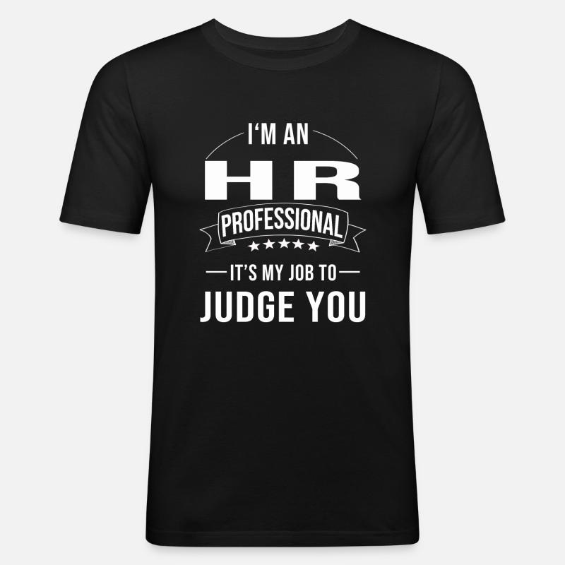 Human Resources Personalabteilung HR Manager - Männer Slim Fit T-Shirt - Schwarz