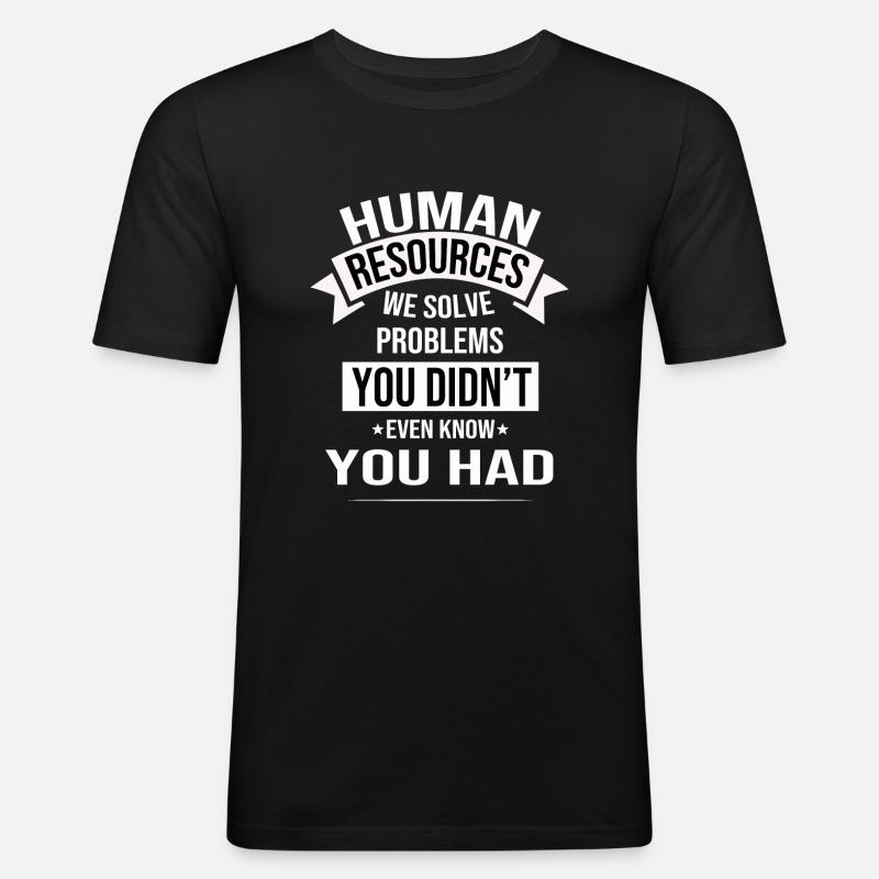 HR Manager Personalabteilung Human Resources - Männer Slim Fit T-Shirt - Schwarz