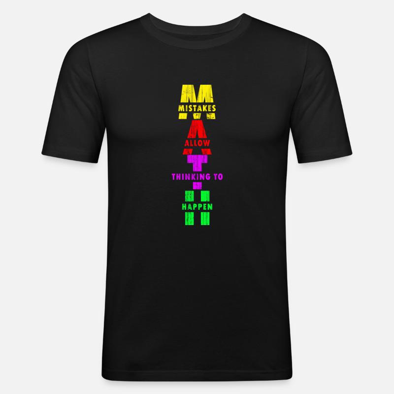 Mathematiklehrer Rechnen Mathe Mathelehrer - Männer Slim Fit T-Shirt - Schwarz