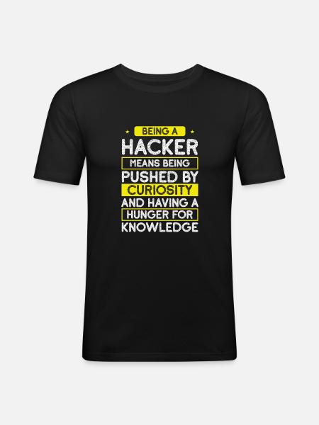 Ethical Hackers Programing Online Cybersecurity - Männer Slim Fit T-Shirt - Schwarz
