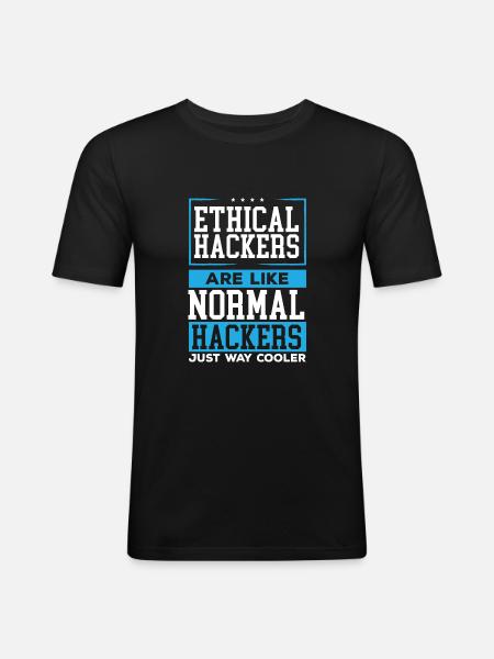 Ethical Hacking Programmer Online Cybersecurity - Männer Slim Fit T-Shirt - Schwarz