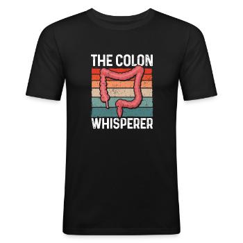 Gastroenterologist Proctologist Colon Whisperer - Männer Slim Fit T-Shirt - Schwarz - Vorne - Nik (191cm)