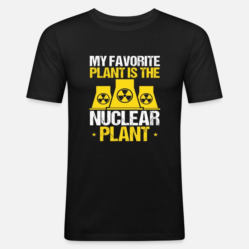 Nuclear Engineer Superpower Engineering Student - Männer Slim Fit T-Shirt - Schwarz
